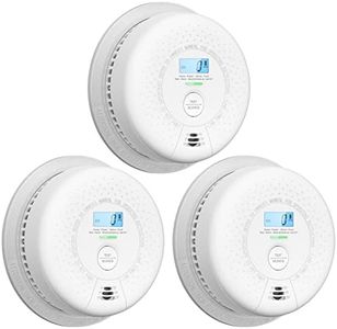 X-Sense Smoke Detector Carbon Monoxide Detector Combo, 10-Year Battery Smoke Detector with Display, Auto-Check, 3-Pack