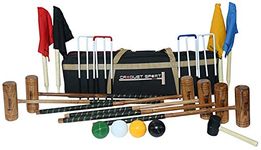 Synco Croquet Sport Diamond Croquet Set 6 Player,Professional Set with Croquet Balls and acessories (38 INCH) for Adult, Perfect for Lawn, Backyard, Parks and Gardens for Fun and Professional Games.