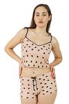 SSoShHub Self Design Babydoll Lingerie for Honeymoon Nightwear Love Beahwear Beach Party Lingerie Honeymoon/First Night/Anniversary Bridal Nightdress with Panty Beige