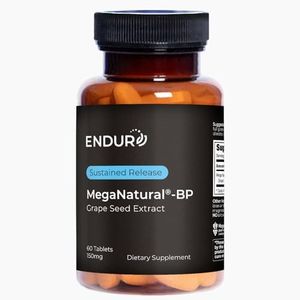 Endurance Products, MegaNatural BP, Grape Seed Extract Supplements for Blood Pressure, Sustained Release, Non-GMO, Gluten-Free, 150 mg, 60 Tablets