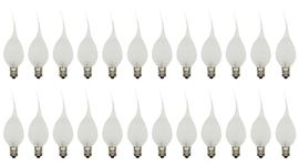 Creative Hobbies 5 Watt Silicone Dipped Country Candle Lamp Light Bulbs - Replacement Bulbs for Candles and Chandeliers - Box of 24