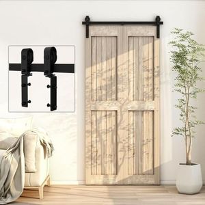 AONAYIOA 36"/3FT Bi-Folding Sliding Barn Door Hardware Kit for 2 Doors, Bi Fold Barn Door Hardware Fit Door Opening Width 30",Smoothly and Quietly,Easy to Install,No Door Panel (J Shape Hanger)