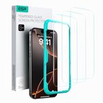 ESR 3 Pack for iPhone 16 Pro Max Screen Protector, Tempered Glass Film with Easy Installation Tool, 9H Hardness, Military-Grade Shatterproof, HD Clear, Scratch Resistant