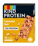 KIND Protein Bars, Gluten Free Snack Bars, Caramel Nut, High Fibre, Healthy Snack, Source of Protein, No Artificial Colours, Flavours or Preservatives, Multipack 12 x 50g