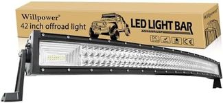 Willpower 42 inch Curved LED Light Bar 540W Spot Flood Combo Triple Row Led Off road Driving Fog Lights with Mounting Bracket for Car Tractor Truck ATV SUV Boat