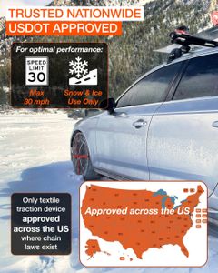 AutoSock Winter Traction Snow Socks – High Performance, 698E