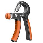 FirstFit Hand Grip Strengthener, Hand Exerciser Adjustable Resistance 10 to 40kg, Grip Strength Trainer, Hand Gripper, Forearm Workout Training Equipment for Injury Recovery Athletes (Assorted Color)