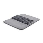 Umbra UDRY Dish Drying Rack and Microfiber - Space-Saving Lightweight Design Folds Up for Easy Storage, 24 x 18 inches