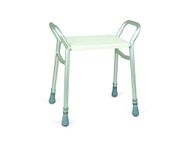 HOMECRAFT Height Adjustable Shower Stool, Lightweight and Portable, Mobility Aid, Shower Seat for Elderly, Bathroom Aids, For Elderly or Post-Surgery, White, 55cm x 37.5cm