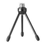 Neewer Desktop Desk Microphone Stand Foldable Tripod with Non-slip Feet, Durable Iron Construction, 3/8-inch and 5/8-inch Threaded Mount, Black