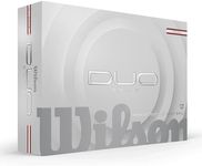 Wilson Duo Soft TRK360 Golf Balls, Experience a Gentle Feel and Dynamic Energy, Speed Boosting With an Accurate Flight Design, Colour: White/Red, Pack of 12