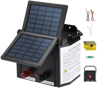 3 Miles Solar Fence Charger, 0.15 Joule Solar Electric Fence Charger for Livestock, Pigs, Horses, Cattle Sheep