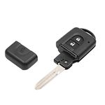 sourcing map 2 Button Key Fob Remote Case and Uncut Key for Nissan Micra Xtrail