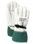 Magid Glove & Safety 12604-95 Magid Power Master Low Voltage Leather Linesman Protector Glove, 8, Gray, 9.5