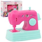 Zest 4 Toyz Mini Sewing Machine Toy for Kids Electric Simulation Mending Machine, Household Stitching Machine Early Educational Toys - Multicolor