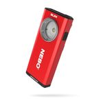 NEBO Rechargeable Flashlights High Lumens: 500-Lumen LED Flash Light Equipped with Dimming and Power Memory Recall; Featuring A Pocket Clip, Hanging Hook and Magnetic Base - NEBO Slim 6694 Red