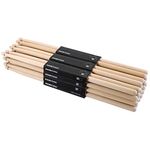 Suwimut 12 Pairs 7A Drum Sticks, Classic Maple Wood Tip Drumsticks for Beginners Students, Rock Band Musical Instrument Percussion Accessories, Consistent Weight and Pitch