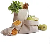 BigLotBags Premium Cotton Canvas Muslin Bag. Double Drawstring. Reusable Cotton Storage Muslin Bags. Pack of 25 (12 x 20 Inches)