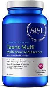 SISU Teens Multi, 90 Chewable Tablets - Multivitamin for Teens - Health & Stress Support - Gluten & Dairy Free - 45-90 Servings (Pack of 1)