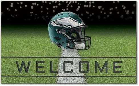 FANMATS Team Color Crumb Rubber Philadelphia Eagles Door Mat, 1 Pack, 18" x 30"