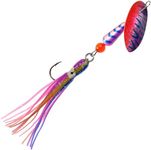 Panther Martin PMSSTUVHHS_12_HMPFRT Salmon & Steelhead Hammered Hoochie Skirt Spinning Lure - UV Purple/Flo-Red - 12 (7/16 oz)