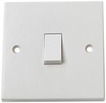 Merriway BH02607 Rocker 10amp Double Electric Wall Switch 1-Gang 2-Way - White