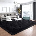 Ultra Soft Black Rugs for Bedroom 7