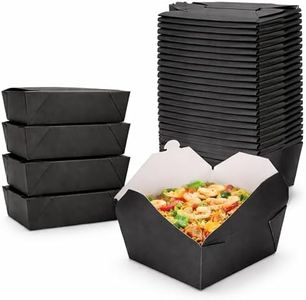 FC Meyer MeyerPak #1 Take Out Cartons, Leak & Grease Resistant Take Out Boxes, To Go Food Containers, 4 3⁄8” x 3 1⁄2” x 2 1⁄2“, Black, Pack of 450