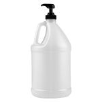 Kitchentoolz 1-Gallon Plastic Jug with Pump Dispenser - Ideal for Epoxy Resin, Laundry Detergent, Liquid Soap, Snow Cone Syrup, Batter