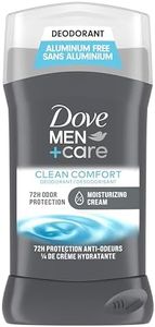 Dove Men+Care Deodorant Stick aluminum-free deodorant formula for 72H protection Clean Comfort with ¼ moisturizing cream 85 g