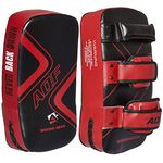 AQF Thai Kick Boxing Strike Curved Arm Pad MMA Focus Punch Shield Mitt - PRO Curved Pads Boxing Karate Training Equipment Muay Thai Hook & Jab Arm Strike