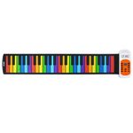 3rd Avenue 49 Key Rainbow Soft Touch Roll Up Piano Keyboard for Beginners with Built-In Speaker