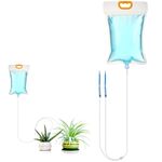 HASTHIP® Drip Irrigation Device for Plants 3.5 L Slow Drip Irrigation Water Bag with 2 Dripping Outlets, Adjustable Flow Watering System Easy Auto Watering System Reusable Slow Irrigation Device