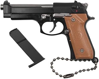 Beretta 92F Mini Gun Llavero Metal Táctico Pistola Llavero con Piezas Movibles Modelo Realista Arma Colgante Colección Charm para Hombres Ejército Fan Regalo