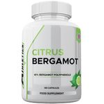 Citrus Bergamot Extract - 180 Capsules - 500mg High Strength 40% Bergamot Polyphenols - UK Made