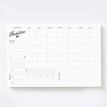Bliss Collections Monthly Planner with 18 Undated 297 x 420 Tear-Off Sheets - Productive AF Motivational Calendar, Organiser, Scheduler and Tracker for Organising Goals, Tasks, Notes, to Do Lists