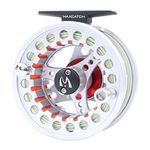 Maxcatch ECO Large Arbor Fly Fishing Reel (3/4wt 5/6wt 7/8wt) and Pre-Loaded Fly Reel with Line Combo (Fly Reel Loaded Fly Line Silver, 5/6 Weight)