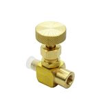 HongBoW Brass Needle Valve (1/8 NPT Male x 1/8 NPT Female)