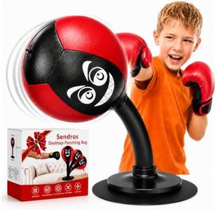 Sendros Desktop Punching Bag, Desk Punching Bag with Silicone Sucker and Quick Rebound Function, is a Portable Decompression for Adult Gamers' Families and Offices(Black & Red Edition)