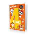 Danilo Promotions Official Paw Patrol Age 4 Birthday Card, Multi, PA077