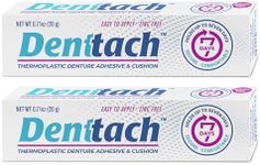 Denture Adhesive, Thermoplastic Denture Adhesive, Cushion and Soft Reliner, Comfortable, Secure Denture Grip for Up to 7 Days, Non Glue, Zinc Free, Long Holding Denture Reliner by Denttach (Pack of 2)