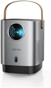 TOPTRO Mini Projector, 15000 Lumen Portable Projector 1080P Supported, 5G WiFi Bluetooth Projector with Keystone Correction, Wireless Mirroring Projector for PC/Smartphone/PS5/TV Stick-Grey