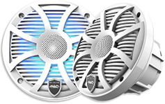 wet sounds | REVO 6-SWW | High Output Component Style 6.5" Marine Coaxial Speaker with RGB Backlighting and Enclosed White SW Grille