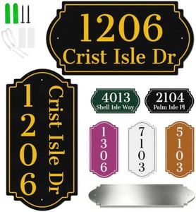 Address Signs for Houses, Outdoor Address Numbers, Rust-Resistant Aluminum