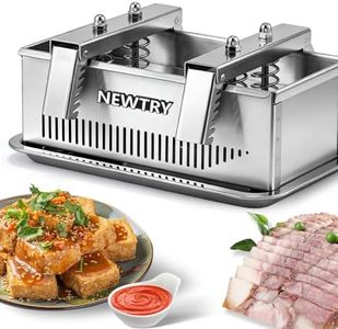 NEWTRY Tofu Press 6.6LB Capacity Deli Meat Press Tool 304 Stainless Steel for Tofu Pork Beef Bacon Homemade Deli Meat with Press Handle