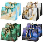 Fuyamp 8 Pcs Gift Bags, Medium-Sized Elegant Wrapping Gift Bags with Bow and Ribbon for Men Women Birthday, Wedding, Baby Shower, Teacher’s Day