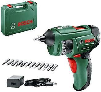 Bosch 3.6V Cordless Electric Screwdriver Gun with 12 Screwdriver Bits & Case (PSR Select). Made in Europe