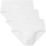 Tommy John Men's Second Skin Briefs, Lightweight No Ride-Up Comfortable Breathable Mens Underwear, Soft Moisture Wicking Tagless, Stretch Low Rise Men's Boxer Briefs, White - 3 Pack, Small