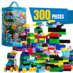 Dimple Large Blocks for Toddlers/Kids Stackable, Multi-Colored, Interlocking Toys Safe, Non-Toxic Plastic Bright Colors, Waterproof Boys and Girls Age 3 + (300 Pieces)