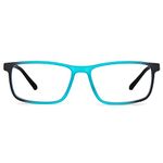 Aferlite® Gold Series Zero Power Unisex Rectangular Computer Glasses Blue Ray Cut Technology For Eye Protection Clear Vision (53 mm Medium) (Multicolor E)